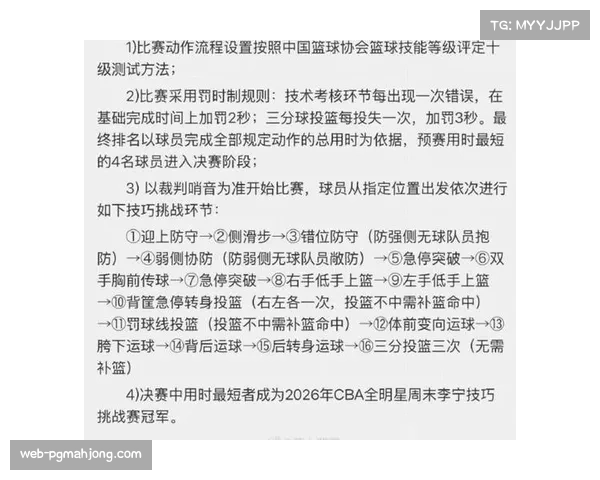 CBA全明星周末单项赛竞赛方案公布，创新赛制引关注